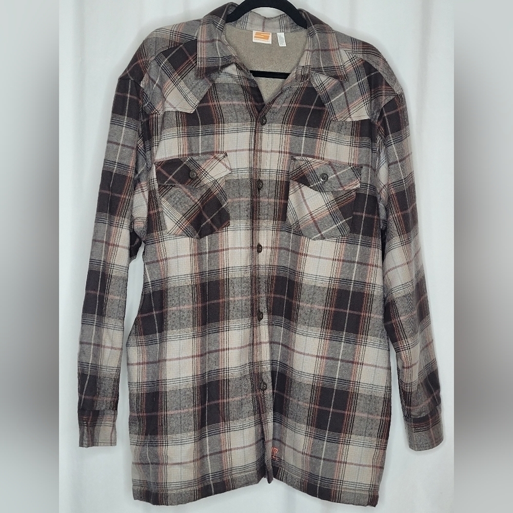 Sideout Sherpa Lined Flannel Shirt Shacket - Size 42/44